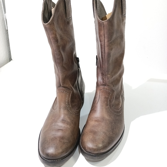Paul Green Mûnchen Handmade Leather Western Brown Boots - Picture 6 of 7